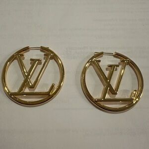 Louis Vuitton Gold Hoop Earrings
